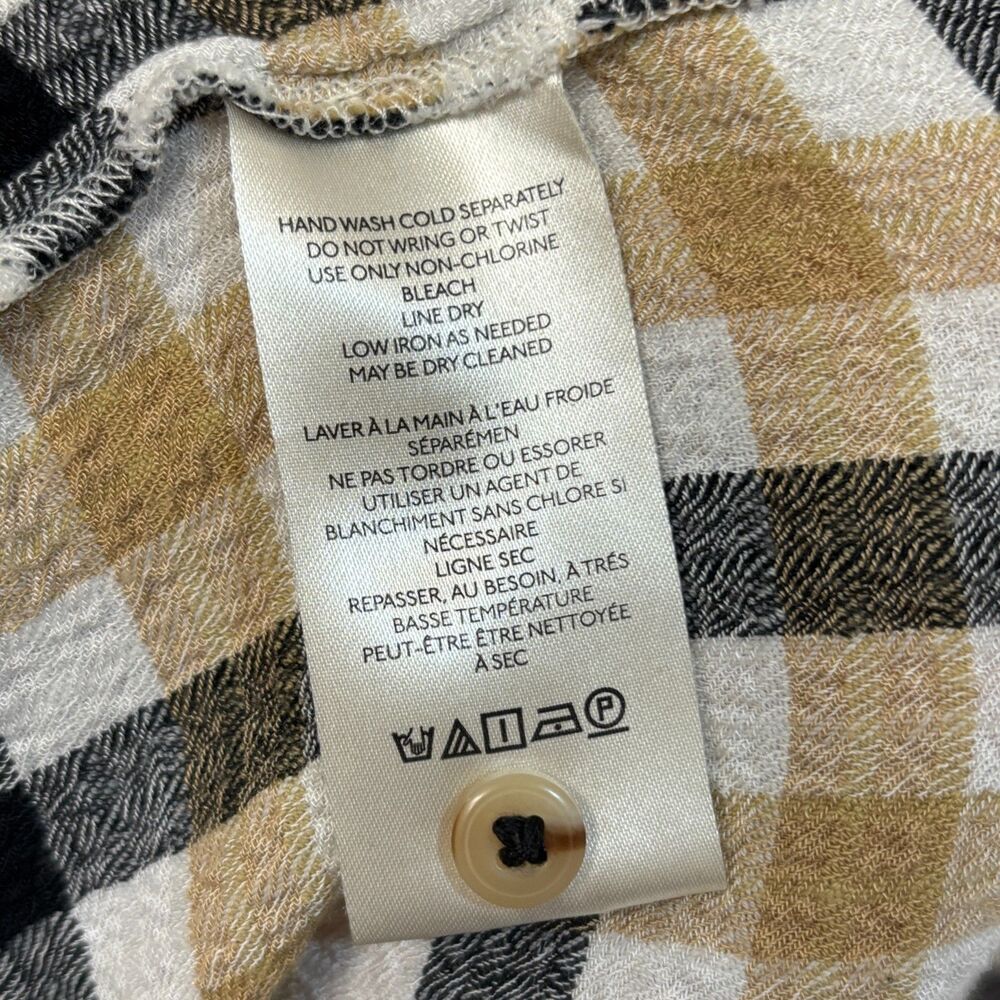 Pilcro Anthropologie Women Long Sleeve Blouse Top Shirt Size 2X Plaid C063 -16 - Picture 7 of 16